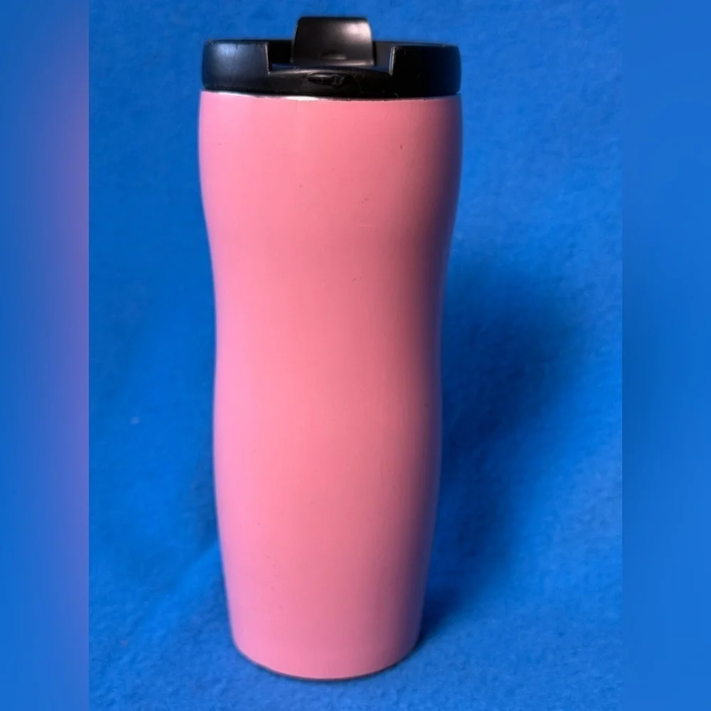 Starbucks Store Pink Shaped Stainless Steel Tumbler - 12 oz Preowned 2008 GUC